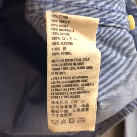 Abercrombie & Fitch Men Shirt Large Muscle Fit Button-Up Long Sleeve Blue Casual - Picture 10 of 16